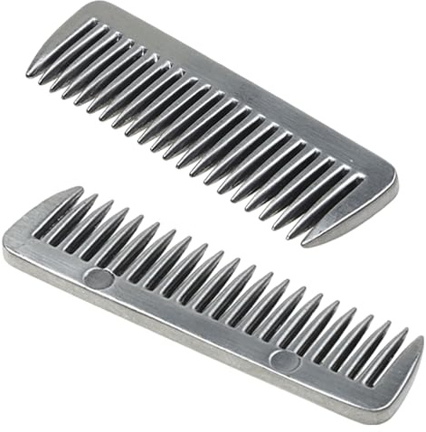 Metal Mane Pulling Comb Portable Alloy Tail Comb Safe Metal Horse Grooming Tool for Horse Cleaning Hair Removing Loose Hair