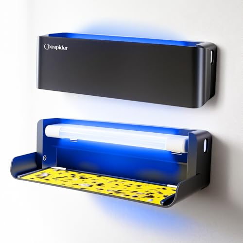 Paquete de 2 trampas de luz UV para moscas de interior para el hogar, trampas para mosquitos para casa, aplique de pared, atrapasueños para cocina, casa y restaurante, moscas de la fruta, garaje y