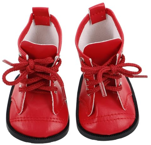 minkissy Pu Miniature Doll Boots for Girls and Boys Dolls Fashion Dress up Accessories 3.00X2.28X1.69 Inch Durable Doll Shoes for Clothing Accessories