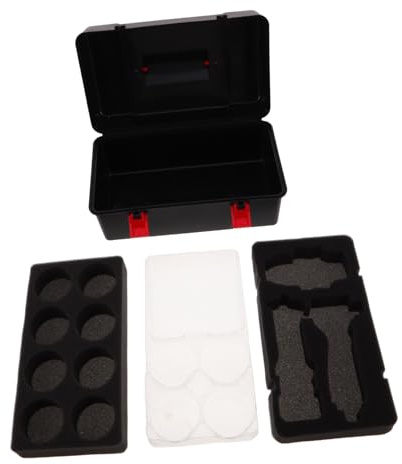 BESPORTBLE Contenitore Per trottola Vuoto in Plastica Nera Con Maniglia Per Ragazzo Ragazza Organizzatore Portatile Per Accessori Scatola Di Trasporto Per Giocattoli