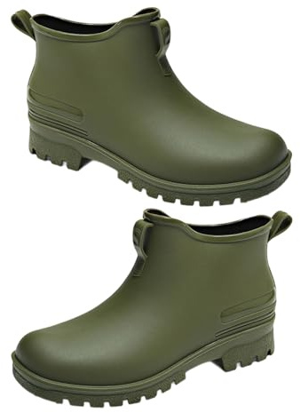Haodream Scarpe da pioggia per pesca all'aperto Scarpe corte Stivali da pioggia impermeabili e traspiranti alla caviglia Alla per uomo Donna Scarpe da pioggia unisex