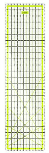 ARTEZA Righello per Patchwork in Pollici - 6.5 x 24 Pollici - Righello da Sarto Trasparente Acrilico per Quilting, Lavori di Cucito e Sartoria