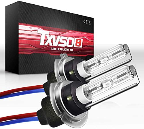 Sipobuy H7 55W HID ampoules de remplacement phare au xénon, base en métal, bleu glace 8000k, 2pcs/ensemble