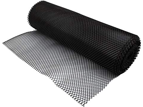 We Can Source It Ltd – 61cm x 10m Black Bar Shelf Liner Roll – Non-Slip, Anti-Microbial Mesh Mat – Cut-to-Size Glassware Protector for Bars, Pubs, Kitchens, Cabinets & Drawers