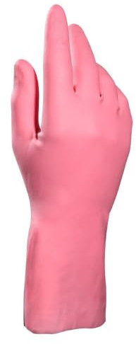 DSTOCK60 - 1 PAIRE DE GANTS MÉNAGE EN CAOUTCHOUC MANCHES LONGUES ROSE, TAILLE S (6.5) - GANTS POUR LE NETTOYAGE, LA VAISSELLE ET LES PETITS TRAVAUX - GANTS RÉUTILISABLES, ÉCONOMIQUES, RÉSISTANTS
