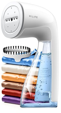 HiLIFE Upgraded Steamer for Clothes, Handheld & Portable, 1100W Powerful Steam, 300ml Big Capacity & No Leak Design, 30S Fast Heat-up, Quick Wrinkle Remover, Compact Size for Travel, ONLY 120V