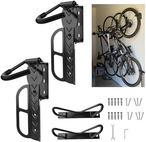 Supporto Da Parete Per Bicicletta, Supporto Da Parete Per Portabiciclette Rotante In 2 Pezzi, Supporto Da Parete Per Bicicletta Verticale Per Sospensione Per Bicicletta Da 20 A 29 Pollici Per Parete