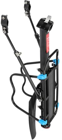 GOOHOCHY Portapacchi Posteriore per Bici in Lega di Alluminio Supporto per Mountain Bike e Bici da Strada con Kit di Installazione e Manuale in Inglese Accessorio per Trasporto Valigie