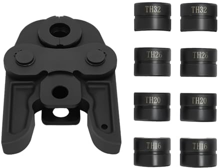 FENGLY Mordazas de prensado con contorno TH 16-20-26-32 mm, juego de mordazas de prensado, alicates de prensa profesional, herramienta de presión para conectar tubos de aluminio y plástico, tubos PEX