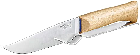 Opinel - Set di Formaggi - 1 Coltello da Formaggio Pieghevole, 1 Forchetta da Formaggio - Lama di 12,5 cm in Acciaio Inossidabile - Manico in Legno di Faggio - Fabbricazione Francese