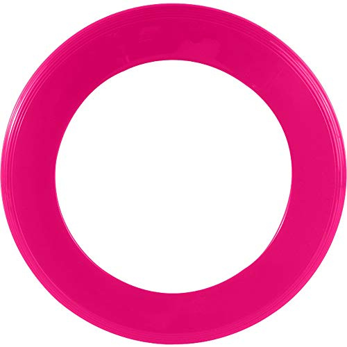 Paws Paradise BRIGHT DOG FRISBEE/RING FLYER DOG PUPPY FETCH TOY PINK/BLUE/YELLOW/GREEN/ORANGE (PINK)