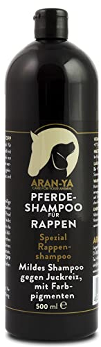 ARAN-YA Fellpflege Pferd schwarz 500ml, Pferdeshampoo für Rappen