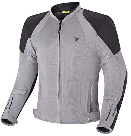 SHIMA JET Breathable MESH Panels, Waterproof, Removable Membrane, Level 2 Back Protector Included, Advanced Adjustment (Men, Jackets, Grey, XXL)