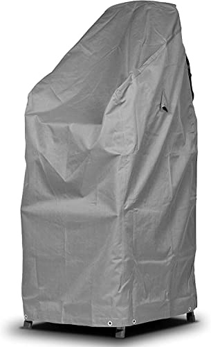 Funda protectora para sillas apilables / plegables | 66 x 66 x 110/150 cm | Poliéster tejido Oxford 600D, color: gris