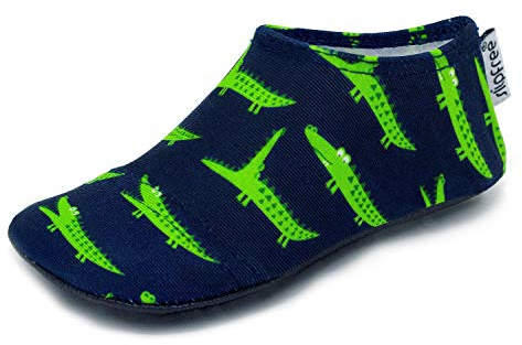 Slipfree Non-Slip Shoes for Girls and Boys. Light, Soft and Comfortable, Unisex Kids Beach Water Shoes with Protective Sole, Ideal for Holiday, Sports and Home. Dilly, Age 7-9 Years Old