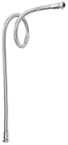 PATIKIL 23.6 Universal Gooseneck Hose, M10/M8 Fine Thread 8mm Metal Bendable Hose Flexible Arm Gooseneck Tube Extension for Multifunction DIY, Silver Tone