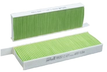 Purflux CabinHepa+ Filtre habitacle Hepa voiture, protège des allergènes, pollen, poussières, anti moisissure, particules fines automobile AHH261-2 C4 Picasso 3008 5008, Vert