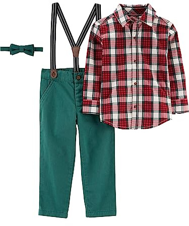 Simple Joys av Carter's Toddlers and Baby Boys 4-delat set med flug- och hängselbyxor för speciella tillfällen