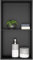 sunrik Niche Salle de Bain,Niche Murale Douche Acier Inoxydable,Niche Murale Douche Couche Double,Niche Douche Encastrable 30x60x10cm,Noir