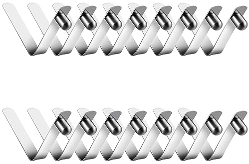 INCREWAY Zeltstangen-Clips, 6 mm, Kajak-Paddel-Feder-Clips, Edelstahl, Zeltstange, Druckknopf-Federklemmen für Camping, Kajak, Paddel, Zeltstange, 16 Stück