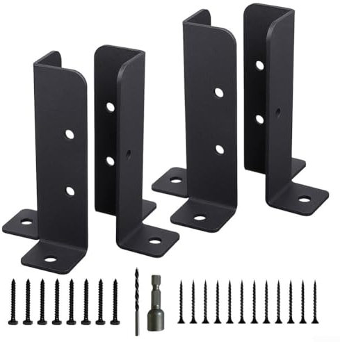 Soportes de base ajustables del ancla del poste de la cubierta, soporte de la cerca para la barandilla de la pérgola, material del hierro, resistencia