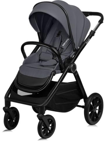 LIONELO LAYLA 3 in 1 Kombikinderwagen Kinderwagen 0-48 Monate bis 22 kg, Babywanne bis 9 kg, Autositz bis 13 kg, AiryDots, 360° Schwenkbare PU-Räder, Vollständige Federung, XXL Verdeck Buggy