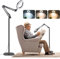 NZQXJXZ 10X 20X Lente Ingrandimento con Luce e Supporto, 2 in 1 Lampada con Lente di Ingrandimento in Vero Vetro per Lavori Ravvicinati, Lettura, Hobby, 3 Modalità Colore,10 Dimmerabile in Continuo