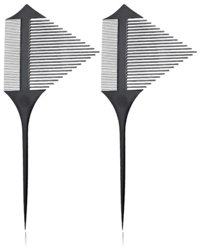 Pettine per tingere i Capelli, 2 pz Pettine Per Punte da Parrucchiere, Pettine per Sfumature Capelli, Pettine Capelli Denti Larghi, Pettine Per Capelli Professionale, Per Pettinare e Tingere i Capelli
