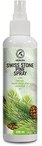 Cembratall Aromspray 250 ml - Spray med Naturlig Cembratall Eterisk Olja - Pinus Cembra - Rumspray - Luftrenare - Barrdoft - Juldoft - Hemdoft - Linnespray - Swiss Stone Pine