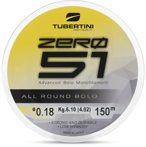 Tubertini Monofilo da Pesca ZERO 51 ALL ROUND BOLO (Ø 0.18 mm, 150 mt)