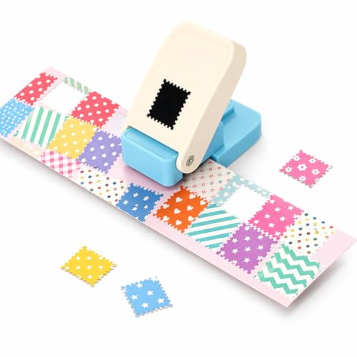 Papierstanzer,Stempelstanzer,Motivstanzer Briefmarken Hebelwirkung für Papierbasteln,Scrapbooking, handgemachte Papierstanzer,Scrapbooking,Kartenherstellung (1 x schwarzer Stempelstanzer)