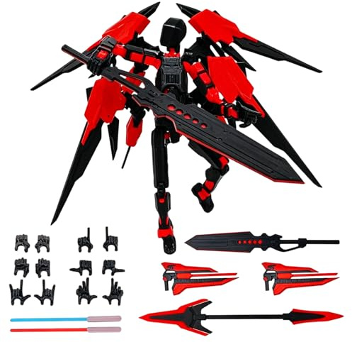 MLPKOI T13 Action Figures (Assembly Completed), 3D Printed Multi-Jointed Movable Toy Multi-Jointed Movable Robot PVC Toys Desktop Ornaments Figure, Home Desktop Decorations Gifts for Game Lovers