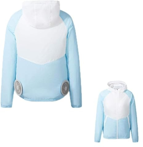 USB Luftkonditionering Fläkt Jacka Overall Flerfärgad Flera storlekar | Blue,4XL