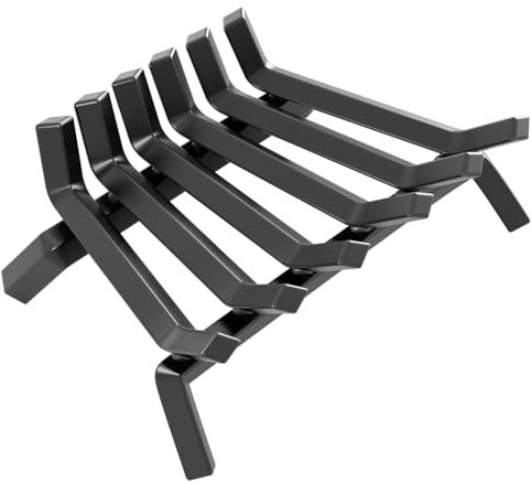 Amagabeli Black Wrought Iron Fireplace Log Grate 21 inch Wide Heavy Duty Solid Steel Indoor Chimney Hearth 3/4 Bar Fire Grates for Outdoor Kindling Tools Pit Wood Stove Firewood Burning Rack Holder