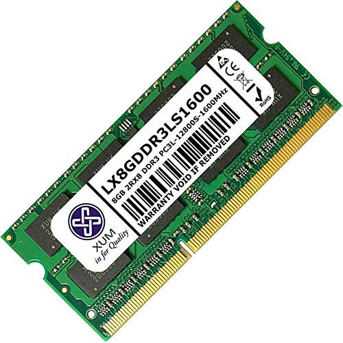 8GB Memory RAM DDR3 DDR3L 1600 MHz PC3L 12800 SODIMM Laptop Notebook Non-ECC Unbuffered Hynix IC 1.35V CL11 204-pin Upgrade Module (Also compatible with DDR3 PC3 1.5V) XUM Made in the UK (1X8GB)