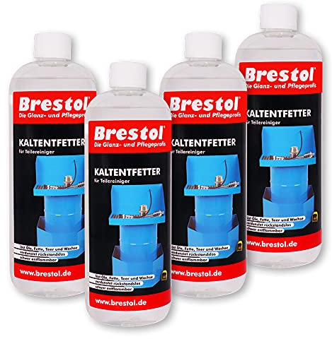 Brestol Kaltreiniger 4x 1000 ml Konzentrat - Teilereiniger Motorreiniger Werkzeugreiniger Getriebereiniger Fettlöser Teerlöser Wachslöser Öllöser Lösemittel Kaltentfetter