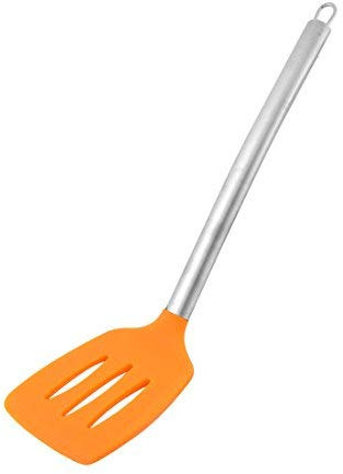 N/A Stainless Steel Silicone Handle Kitchen Utensils Cooker Crepe Turner Spatula Orange