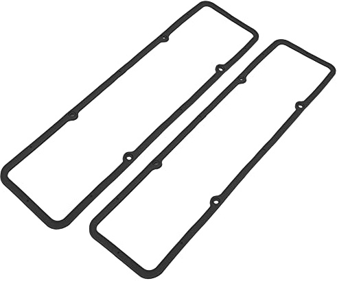 X AUTOHAUX 2pcs Black Valve Cover Rubber Steel Core Gasket SBC for Car