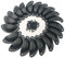 20 Pieces Türknauf Vintage Griffe Möbel, Möbelgriffe Türknöpfe Vintage Muschelgriff Furniture Knobs with Screws for Schrank Griffe Antik Möbelgriff Halbkreis Schwarz