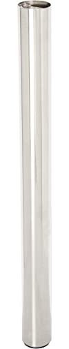 WAGNER Möbelbein/Tischbein/Möbelfuß/Verstellfuß Telescope - Ø 60 x 700-1070 mm, ausziehbar, Industriestahl pulverbeschichtet Edelstahl-Optik - 12186501