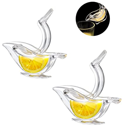 Presse Citron,2 pièces Presse Fruit Manuel Presse à Main Vaisselle en Acrylique Presse-fruits Manuel Forme de Bateau Transparent pour Citron Orange Vert Cuisine Bar