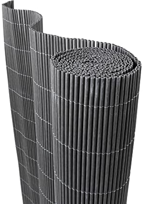 paramondo LOP Sichtschutzmatte Nachhaltiger Sichtschutz Garten Balkon Terrasse Sichtschutzzaun Balkonverkleidung Zaunblende, 180 x 300 cm, Anthrazit