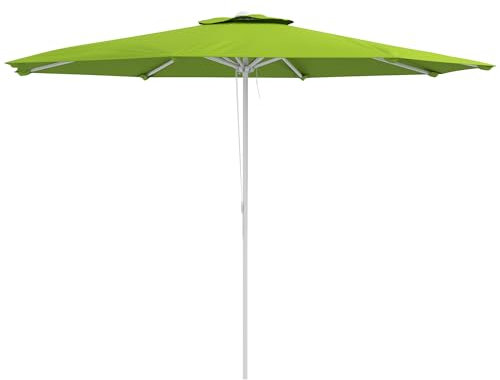 Outsunny Parasol de jardin extérieur parasol droit octogonal Ø 3 m, 2 hauteurs réglables, toile polyester haute densité 180 g/m², métal, vert