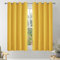 VEHEDE Solid Blackout Curtains 2 Panels for Living Room/Bedroom (Mellow Yellow, W46 x L45)