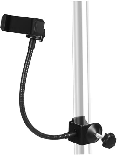 Mikinona 1set Supporto Per Smartphone Per Asta Microfonica Montaggio Flessibile Per Telefono Clip Per Microfono e Chitarra Installazione Facile e Struttura Robusta Per Performance Live e
