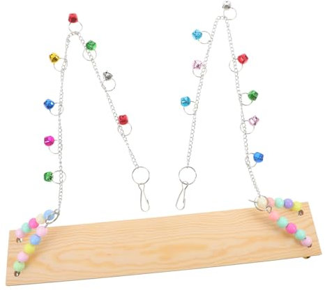 BELLIFFY Balançoire À Poulet pour Perroquet Perchoir en Bois pour Oiseaux en Plein Air