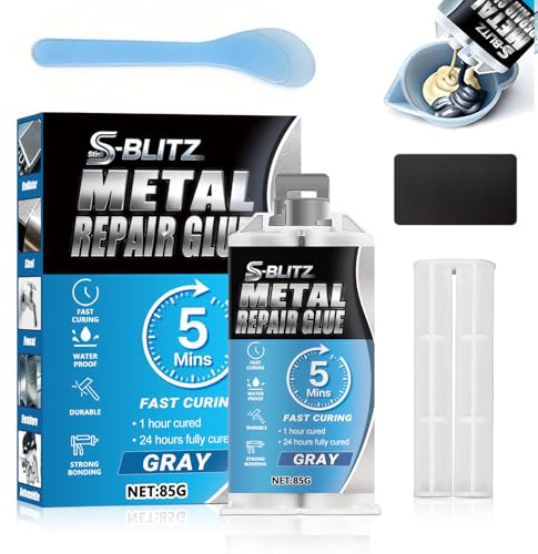 Metalllim extra starkt, flytande metalllim metall, 2 komponenter lim för metall, värmebeständigt och vattentätt höghållfast lim för rostfritt stål, gjutjärn metalllim svetsning reparation