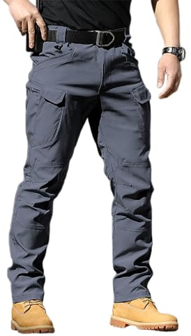 Pantalon cargo pour homme Generisch - Pantalon léger pour homme - Pantalon de plein air - Pantalon de randonnée - Séchage rapide - Résistant à la boue - Pantalon de travail robuste - Pantalon