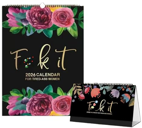 Calendario 2026 del Reino Unido para mujeres, divertido calendario 2026 con citas diarias, juego de escritorio y pared para colgar, sistema de organización familiar 2026 del Reino Unido