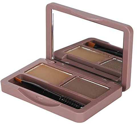 Generic Polvo para Cejas Impermeable a Prueba de Sudor para Maquillaje de Cejas Naturales, Polvo para Fácil de Aplicar para un Efecto Duradero 2,5 G X 2 Colores